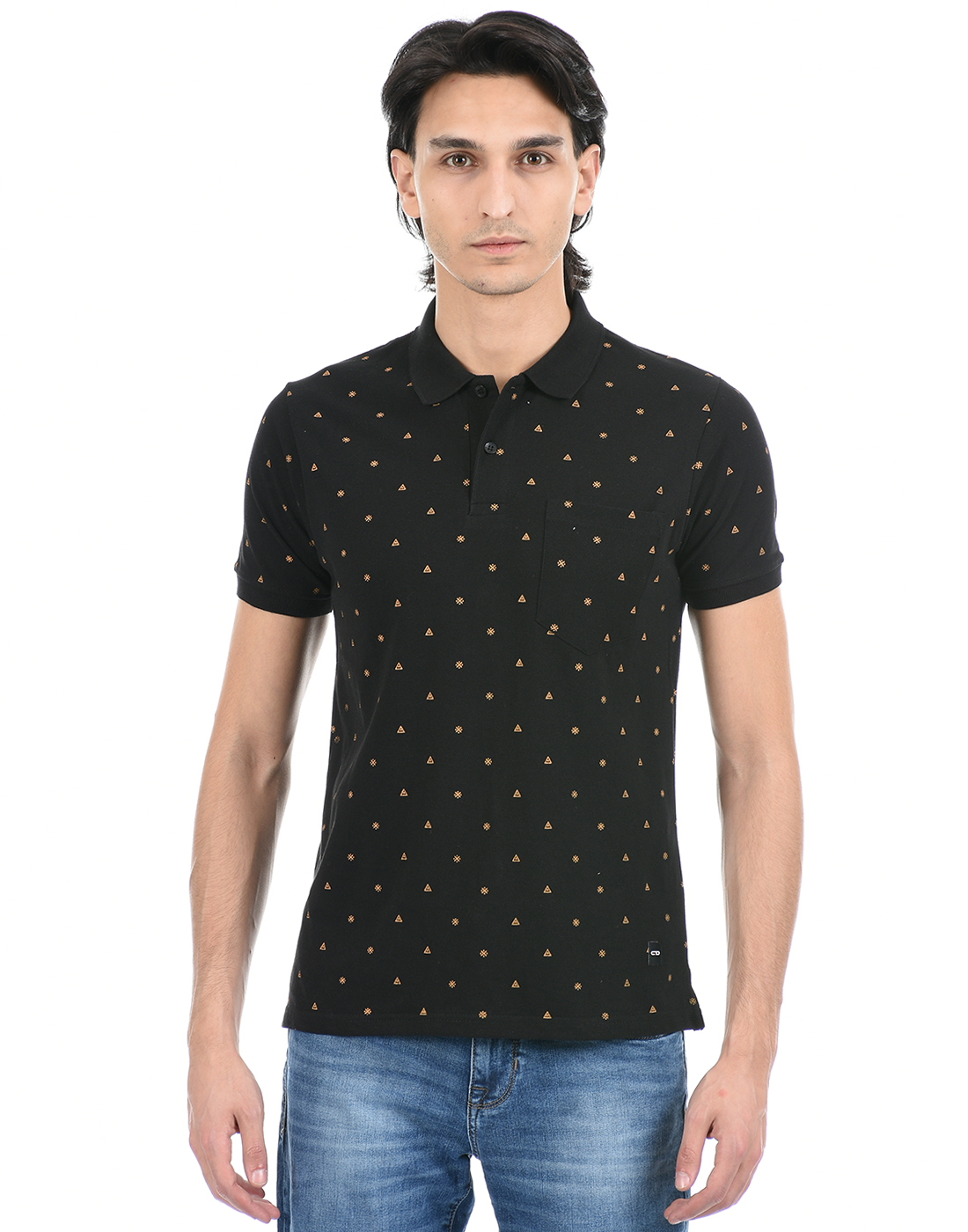 Cloak & Decker by Monte Carlo Men Black Polo Tshirt